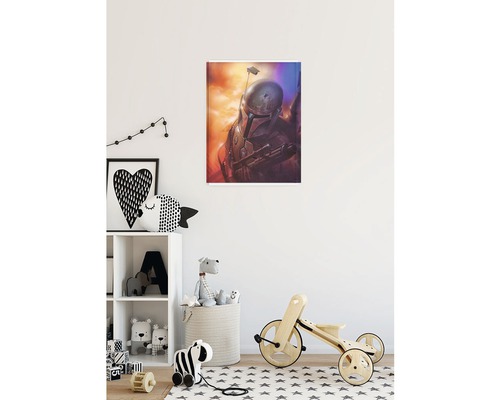 Kinderkamer met muurschildering van een Mandalorian