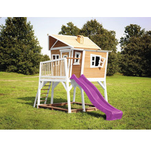 Speelhuis met glijbaan voor de tuin