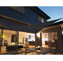 PEDDYSHIELD Schaduwdoek met LED-verlichting driekhoek grijs 360x360x360 cm-thumb-0