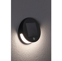 Zwarte solar wandlamp met bewegingssensor