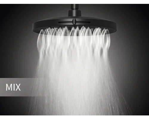 Regendouchekop met waterstraal