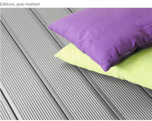 Terrasplanken van kunststof met kussens