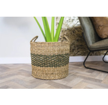 Decoratieve plantenmand van zeegras met twee handvatten