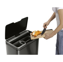 EKO Prullenbak Mirage Sensor Bin recycling mat RVS 2x20 l-thumb-3 EKO Prullenbak Mirage Sensor Bin recycling mat RVS 2x20 l-thumb-3
