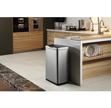 EKO Prullenbak Mirage Sensor Bin recycling mat RVS 2x20 l-thumb-2 EKO Prullenbak Mirage Sensor Bin recycling mat RVS 2x20 l-thumb-2