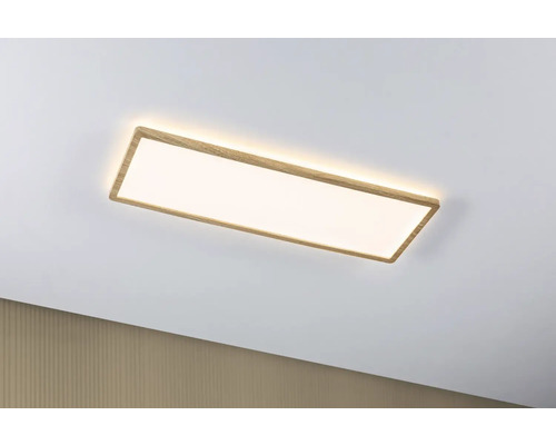 Rechthoekige plafondlamp met houten frame