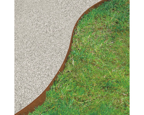 BELISSA Gazonrand cortenstaal 15 cm x 10 m Grasrand tussen gazon en pad