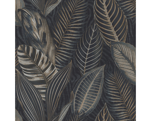 Behang met tropisch bladerontwerp