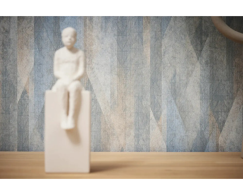 Behang met geometrisch patroon op de muur