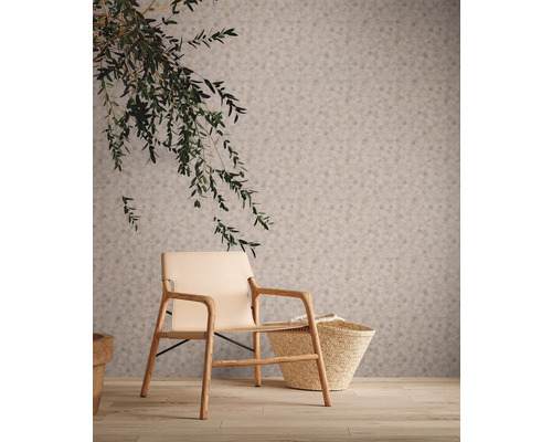 Decoratief behang met stoel en mand voor interieurontwerp