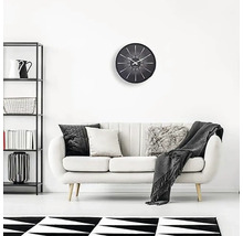 NEXTIME Wandklok zwart/zilver ø 40 cm