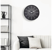 NEXTIME Wandklok zwart/zilver ø 40 cm