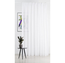 Witte gordijnstof met tunnelzoomophanging in kamer