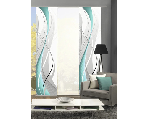 Decoratieve schuifgordijnen in de woonkamer met modern design