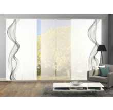 HOME FASHION Paneelgordijn Alberta grijs 60x245 cm set van 6