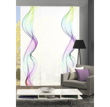 HOME FASHION Paneelgordijn Alberta wit/paars 60x245 cm set van 3