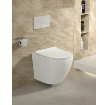JUNGBORN Spoelrandloos toilet FOUR verhoogd incl. soft close en quick-release wit-thumb-2