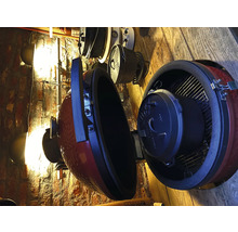 Keramische barbecue met open deksel en accessoires