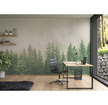 Kantoor met fotobehang, bureau en bureaustoel