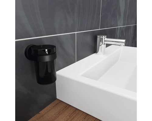 REIKA Tandenborstelbeker Saku wandmontage zwart mat glanzend kopen