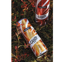 Twee blikken Maston Candy Effect lak op bosgrond