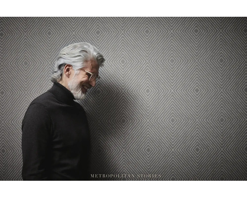 Behang met geometrisch patroon in de woonkamer