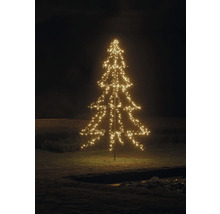 Verlichte kerstboom voor buiten met warmwitte lampjes.