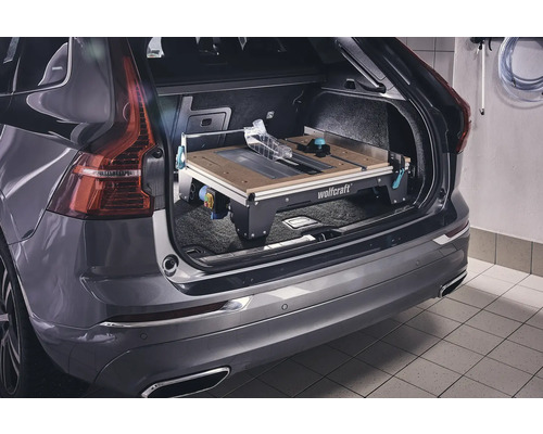 Wolfcraft Master Cut 2500 in de kofferbak van een auto