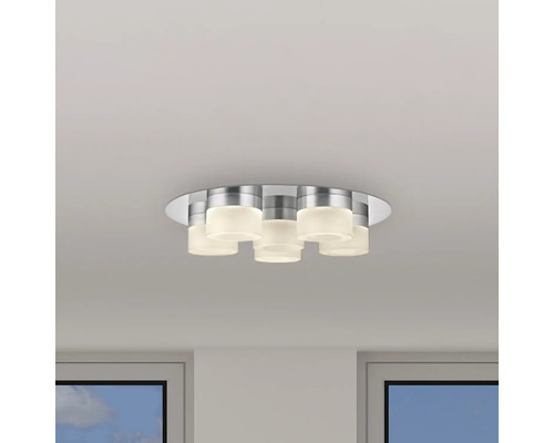 FLAIR LED Plafondlamp Azimech 6-lichts chroom FLAIR LED Plafondlamp Azimech 6-lichts chroom