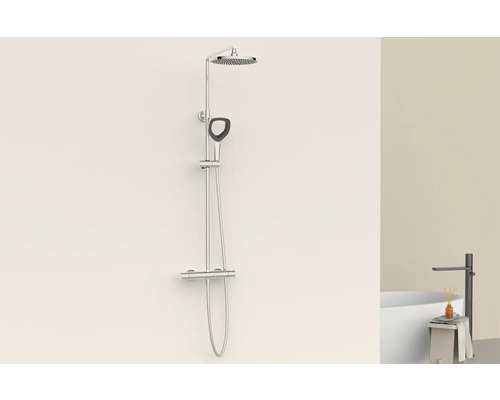 Douchesysteem met hoofd- en handdouche voor de badkamer