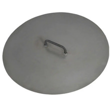 Metalen vuurkorfdeksel met handgreep