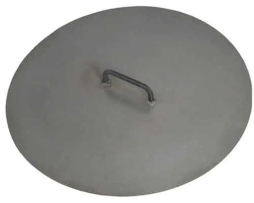 Metalen vuurkorfdeksel met handgreep