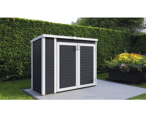 BERTILO Tuinkast Multi-Box 3 antraciet, 200x82x163 cm BERTILO Tuinkast Multi-Box 3 antraciet, 200x82x163 cm