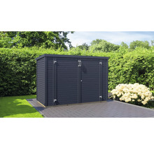BERTILO Fietsberging - tuinkast Woodline incl. vloer antraciet, 202x106x142 cm-thumb-4 BERTILO Fietsberging - tuinkast Woodline incl. vloer antraciet, 202x106x142 cm-thumb-4
