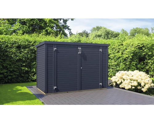 Houten tuinhuis met dubbele deur voor buitenopslag