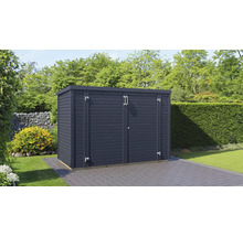 BERTILO Fietsberging - tuinkast Woodline incl. vloer antraciet, 202x106x142 cm-thumb-6 BERTILO Fietsberging - tuinkast Woodline incl. vloer antraciet, 202x106x142 cm-thumb-6