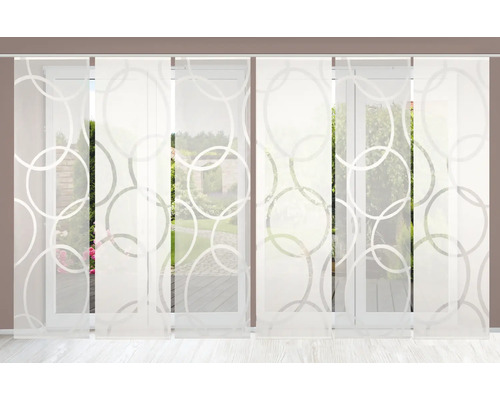 Paneelgordijnen met cirkelontwerp voor raam