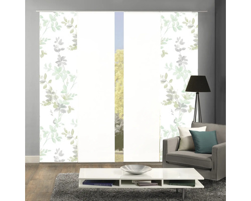 Woonkamer met schuifpanelen met bladerenpatroon