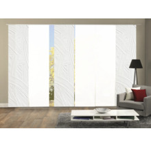 HOME FASHION Paneelgordijn Talia wit 60x245 cm set van 6