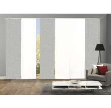 HOME FASHION Paneelgordijn Pive zilver 60x245 cm set van 6