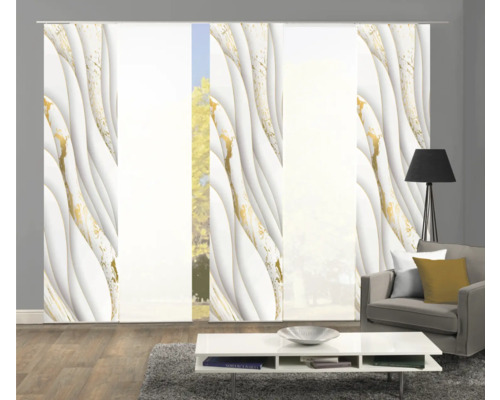 Schuifgordijn met abstract patroon voor raamdecoratie