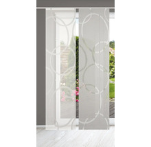 HOME FASHION Paneelgordijn Pinalo grijs 60x245 cm set van 2