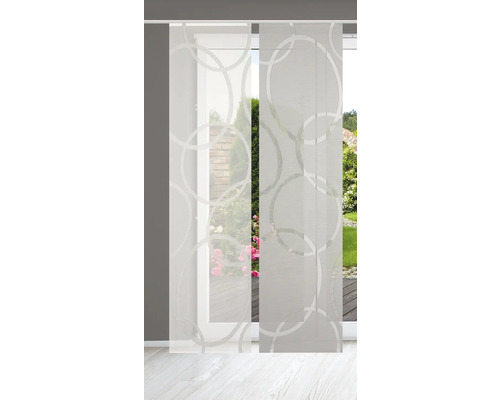 Schuifgordijn met ringmotief voor een raam