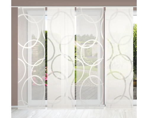 Schuifgordijn met cirkelpatroon voor terrasdeur