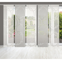 HOME FASHION Paneelgordijn Pinalo grijs 60x245 cm set van 5