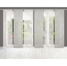 HOME FASHION Paneelgordijn Pinalo grijs 60x245 cm set van 6