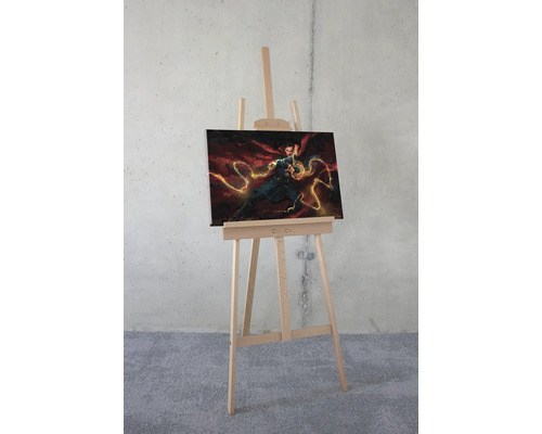 Schilderij van Dr. Strange op houten schildersezel