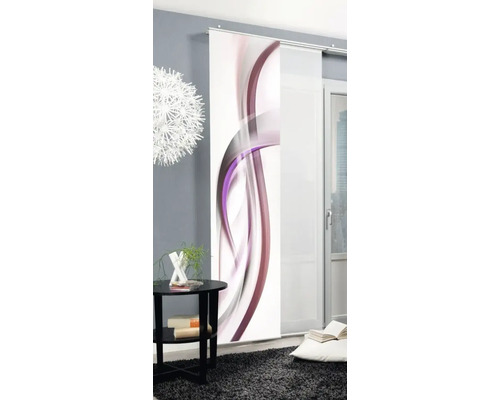 Decoratief schuifgordijn met abstract patroon in woonkamer