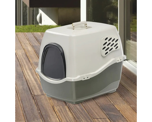 Kattentoilet met kap en deur