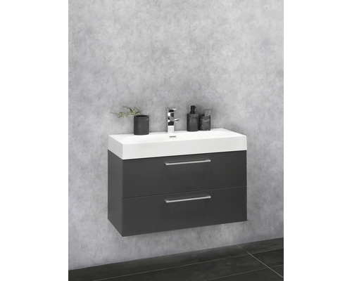 Wastafelmeubel met twee laden in de badkamer